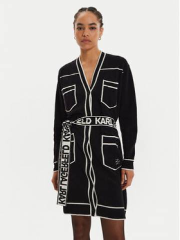 KARL LAGERFELD Кардиган 240W2020 Чорний Regular Fit KARL LAGERFELD Кардиган 240W2020 Чорний Regular Fit