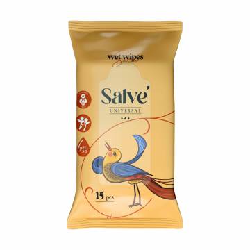 Салфетки влажные Salve Универсальные, 15 шт Салфетки влажные Salve Универсальные, 15 шт