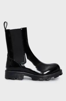 Женские черные кожаные челси HAMMER / D-HAMMER Черный 38 Diesel Y03080 P4471