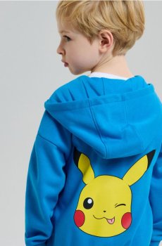 Спортивна кофта з написом на спині Pokemon - синій