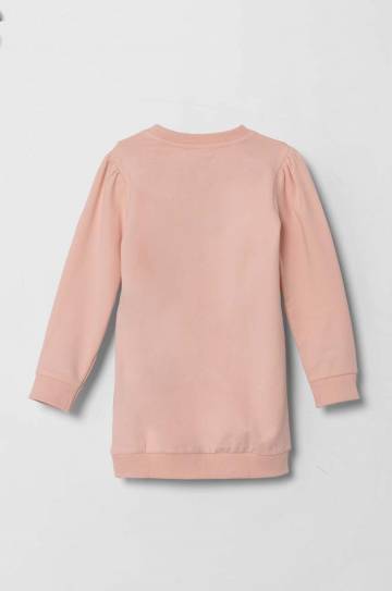 Хлопковое платье Guess цвет розовый mini прямое K4YK16 KA6V4 Хлопковое платье Guess цвет розовый mini прямое K4YK16 KA6V4
