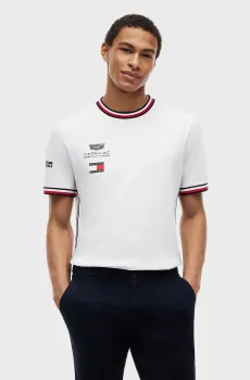 Мужская белая футболка TH x Cadillac Formula 1® Team Белый L Tommy Hilfiger MN0MN00076