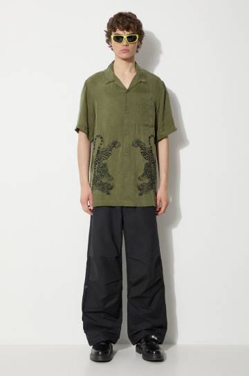 Рубашка Maharishi Take Tora мужская цвет зелёный relaxed 5100.OLIVE Рубашка Maharishi Take Tora мужская цвет зелёный relaxed 5100.OLIVE