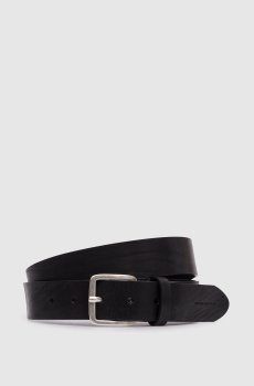 Черный кожаный пояс Vint