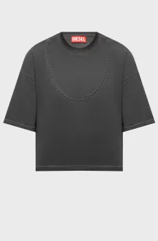 Женская черная футболка T-CROPYN-S1 Черный XS Diesel A22647 0JMBJ