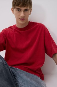 Reserved - Футболка квадратного крою - червоний - 298FP-33X