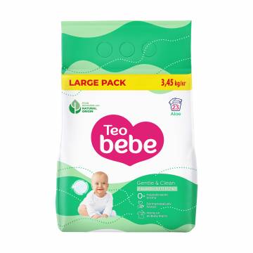Стиральный порошок Teo Bebe Gentle & Clean Aloe для детских вещей, 23 стирки, 3.45 кг Стиральный порошок Teo Bebe Gentle & Clean Aloe для детских вещей, 23 стирки, 3.45 кг