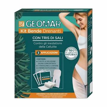 Набор для борьбы с целлюлитом Geomar Draining Bandages Kit (бинт, 2 шт + трусы, 1 шт + дренажный раствор, 3 шт) Набор для борьбы с целлюлитом Geomar Draining Bandages Kit (бинт, 2 шт + трусы, 1 шт + дренажный раствор, 3 шт)