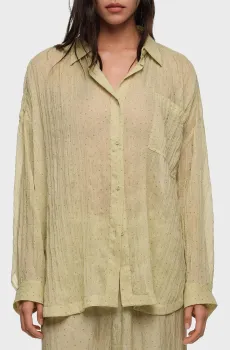 Женская салатовая рубашка Салатовый L Bimba Y Lola 261BR2028.11200