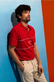 Бавовняна сорочка поло - червоний