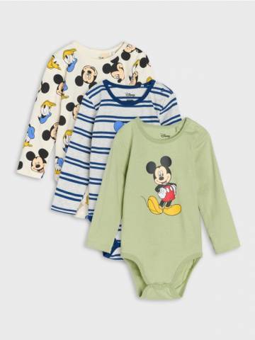 Боді, 3 шт. Disney - світло-оливковий Боді, 3 шт. Disney - світло-оливковий