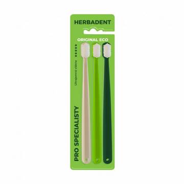 Набор зубных щеток Herbadent Original Eco ультра мягкая, 3 шт Набор зубных щеток Herbadent Original Eco ультра мягкая, 3 шт
