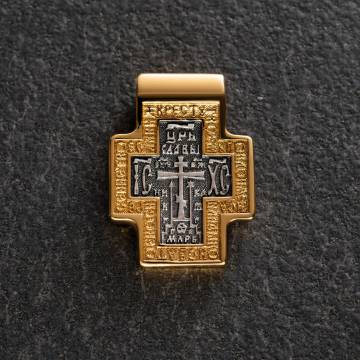 Серебряный крест с позолотой 132445 Серебряный крест с позолотой 132445