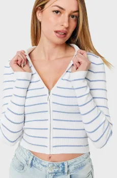 Женский белый кардиган в полоску Белый S Tally Weijl SCAVIBABE