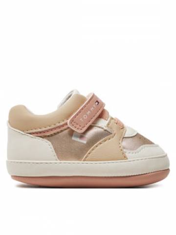 Tommy Hilfiger Снікерcи Low Cut Lace-Up/Velcro Sneaker T0A9-33511-1433 Бежевий Tommy Hilfiger Снікерcи Low Cut Lace-Up/Velcro Sneaker T0A9-33511-1433 Бежевий