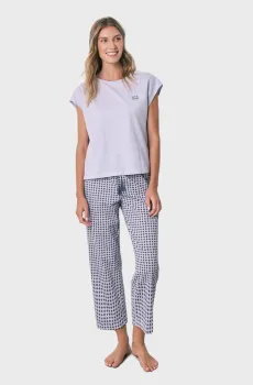 Женская сиреневая пижама (футболка, брюки) Сиреневый M womensecret 3593028