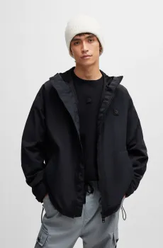 Мужская черная ветровка Черный S HUGO 50505432;001