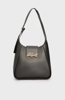 Женская черная кожаная сумка Черный ONESIZE Karl Lagerfeld 246W3004