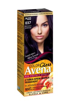 Cтойкая крем-краска для волос Acme Color Avena Gloss Color 037 Баклажан, 133 мл