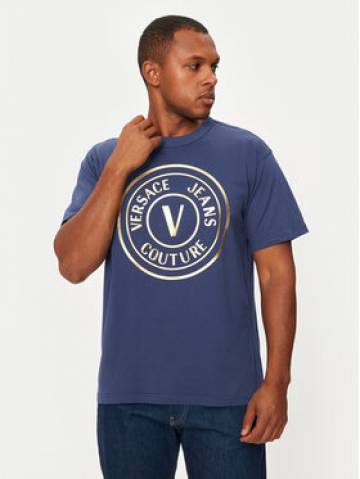 Versace Jeans Couture Футболка 77GAHT01 Cиній Regular Fit Versace Jeans Couture Футболка 77GAHT01 Cиній Regular Fit