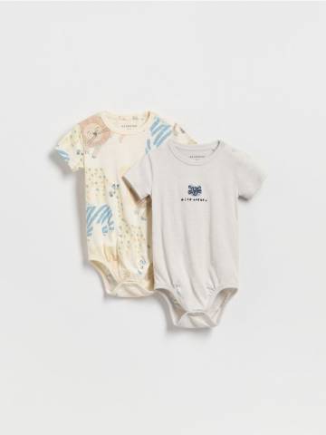 Reserved - Бавовняний боді 2 шт. - кремовий - 3862N-01X Reserved - Бавовняний боді 2 шт. - кремовий - 3862N-01X