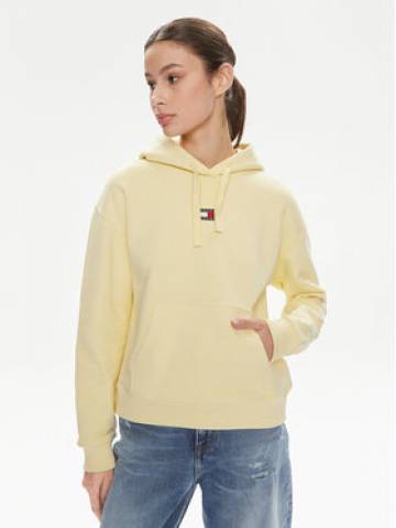 Tommy Jeans Світшот Badge DW0DW17326 Жовтий Boxy Fit Tommy Jeans Світшот Badge DW0DW17326 Жовтий Boxy Fit