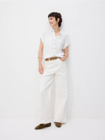 Reserved - Сорочка з коротким рукавом - білий - VE095-00X