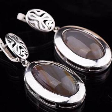 Серьги (агат) 12919 Серьги (агат) 12919