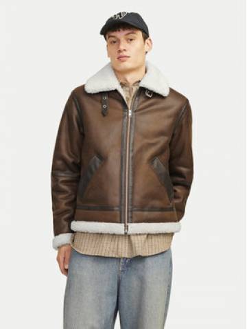 Jack&Jones Куртка зі штучної шкіри Cole Aviator 12261819 Коричневий Regular Fit Jack&Jones Куртка зі штучної шкіри Cole Aviator 12261819 Коричневий Regular Fit