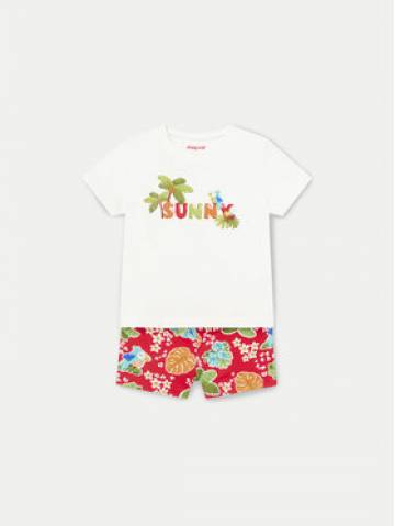Mayoral Комплект футболка і плавки 1648 Червоний Regular Fit