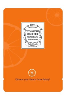 Тканевая маска для лица Chamos Acaci Vita-Bright Repair Silk Mask Pack для сияния кожи, с витамином С, 23 мл