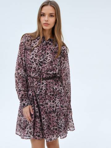 Mohito - Сукня-сорочка міні з поясом - бежевий - 38