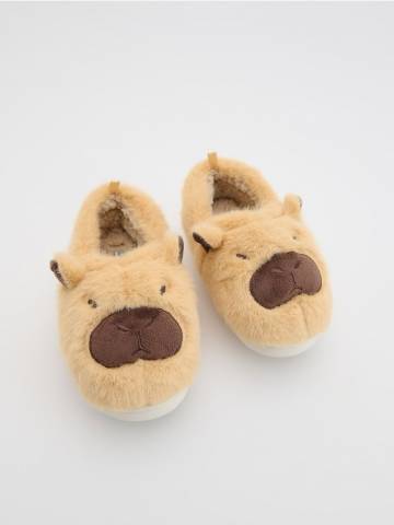 Reserved - Капці капібара - золотисто-коричневий - 988GV-82X