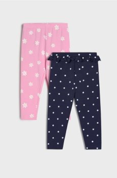 Набір з 2 бавовняних легінсів - рожевий