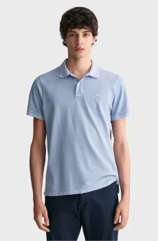 Мужское голубое поло SUNFADED PIQUE SS RUGGER Голубой XL Gant 2043005