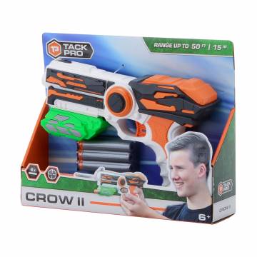 Детский дартбластер Tack Pro Crow II с 6 патронами, от 6 лет, 23 см (6337446) Детский дартбластер Tack Pro Crow II с 6 патронами, от 6 лет, 23 см (6337446)