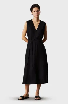 Женское черное платье NS V NECK Черный M Calvin Klein K20K208424