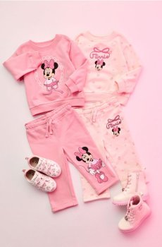 Бавовняні світшоти з принтом 2 pack Minnie Mouse - кремовий