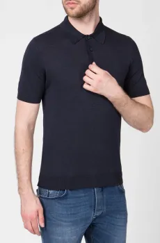 Мужское темно-синее поло Синий 50 Barba Napoli 43510/23503-597