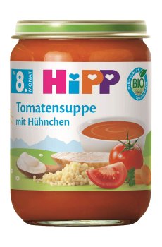 Органический томатный суп HIPP с курицей, от 8 месяцев, 190 г