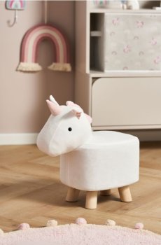 Дитячий пуф - пастельний рожевий