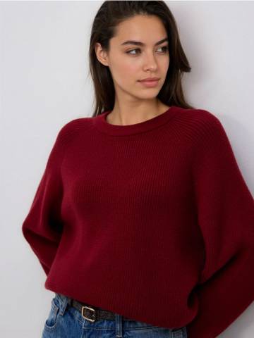 Reserved - Светр з віскози - карміновий - 227GP-92X Reserved - Светр з віскози - карміновий - 227GP-92X