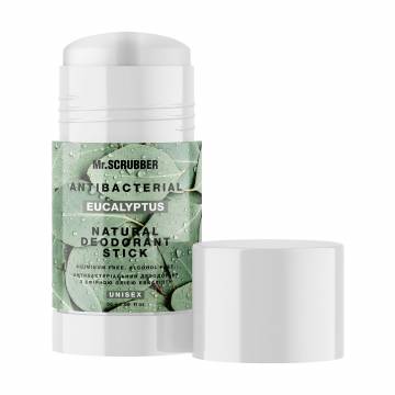 Антибактериальный дезодорант Mr. Scrubber Antibacterial Eucalyptus Natural Deodorant Stick с эфирным маслом эвкалипта, 50 г Антибактериальный дезодорант Mr. Scrubber Antibacterial Eucalyptus Natural Deodorant Stick с эфирным маслом эвкалипта, 50 г