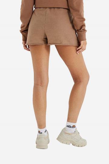 Хлопковые шорты Ellesse Colieur цвет коричневый с аппликацией средняя посадка SGM14015-PINK Хлопковые шорты Ellesse Colieur цвет коричневый с аппликацией средняя посадка SGM14015-PINK