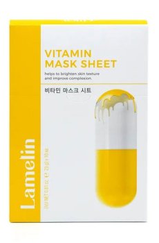 Витаминная тканевая маска для лица Lamelin Vitamin Mask Sheet с лимоном, 10*23 г