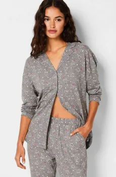 Женская серая рубашка с узором GINOU Серый S Etam 6549795