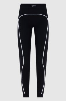 Черные леггинсы Off Stamp с логотипом