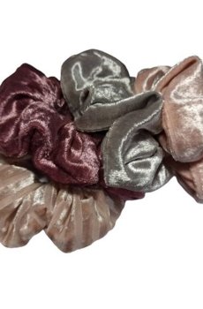 Набор резинок для волос ScrunchyUA бархатные, 4 шт (SCR0114SKLUA)