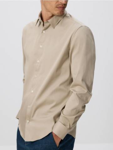 Reserved - Рубашка slim fit - бежевий - TH535-08X Reserved - Рубашка slim fit - бежевий - TH535-08X
