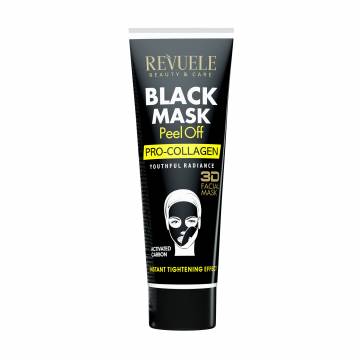 Черная маска-пленка для лица Revuele Black Mask Peel Off Pro-Collagen с про-коллагеном, 80 мл Черная маска-пленка для лица Revuele Black Mask Peel Off Pro-Collagen с про-коллагеном, 80 мл